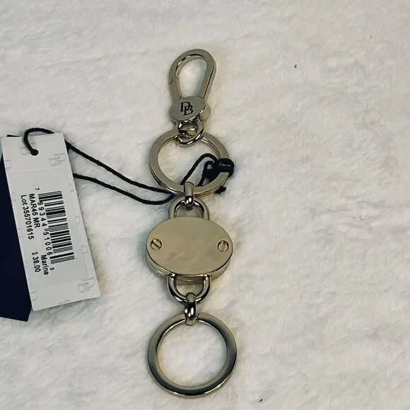 Dooney & Bourke NWT Turnlock Valet Gold Bag Charm Keychain MAR45 W/ Gift Box